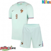 Camiseta Francia Marcus Thuram #9 Visitante Equipación para niños Mundial 2026 manga corta (+ pantalones cortos)
